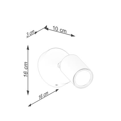 Spot mural VERDO 1xGU10/10W/230V blanc/hêtre