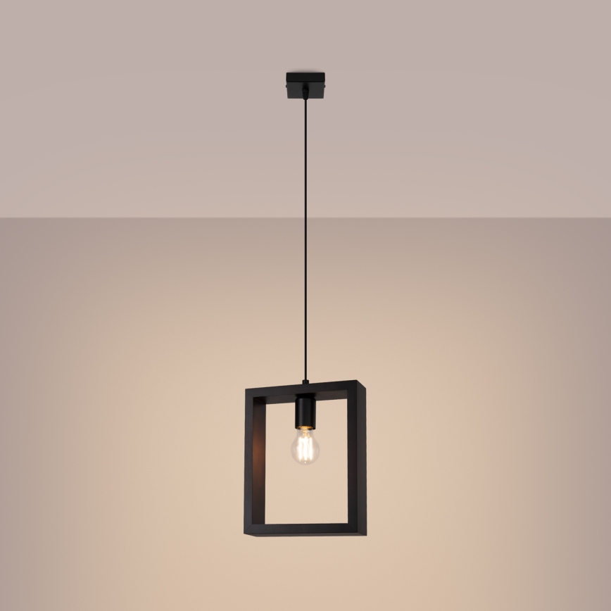 Suspension filaire ARIES 1xE27/15W/230V hêtre/wenge
