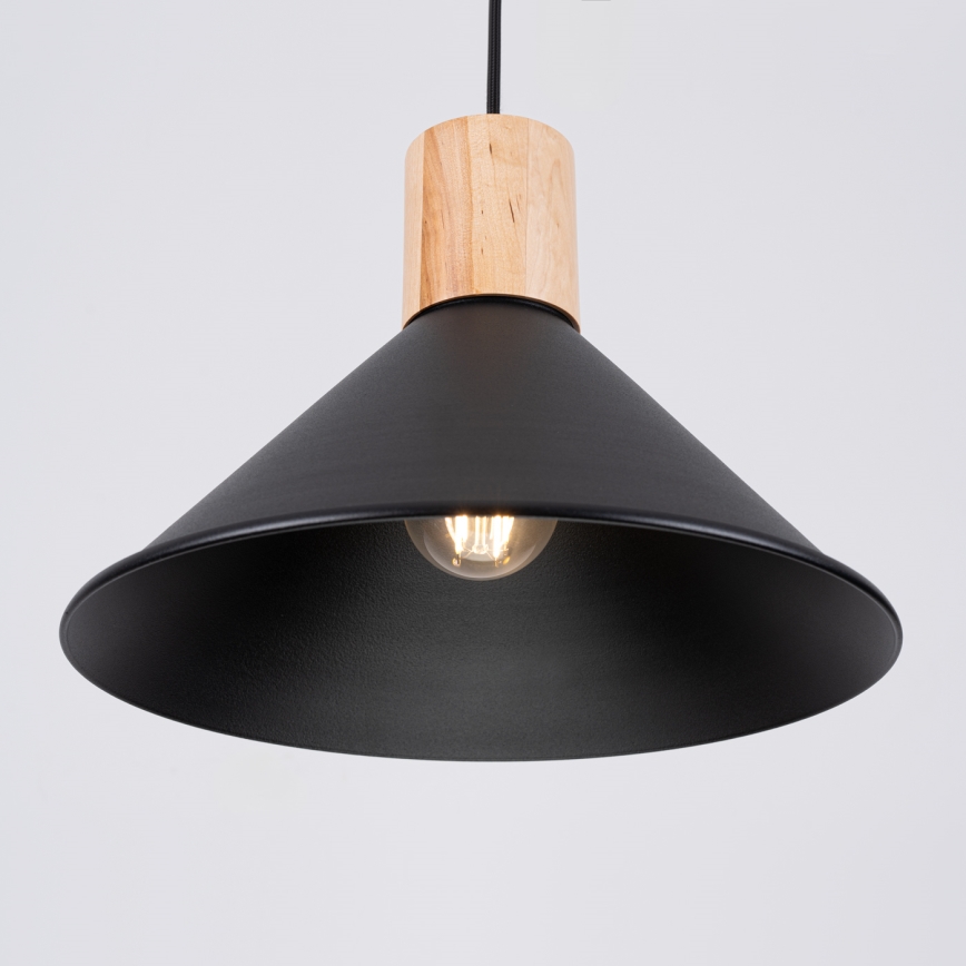 Suspension filaire JAGA 1xE27/15W/230V d. 30 cm noir