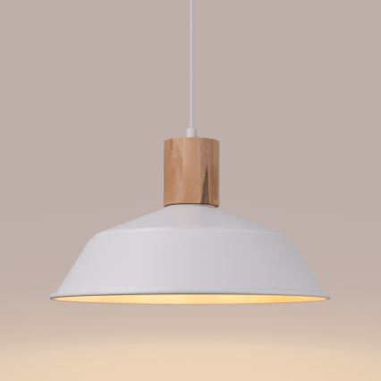 Suspension filaire FANO 1xE27/15W/230V d. 34 cm blanc