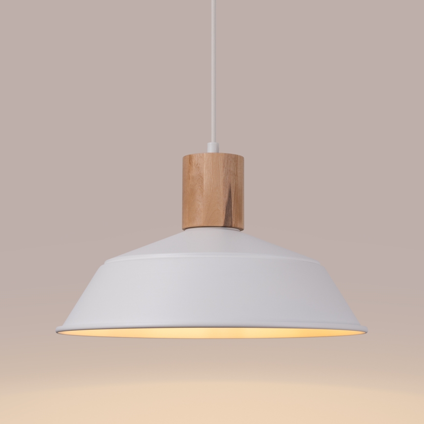 Suspension filaire FANO 1xE27/15W/230V d. 34 cm blanc