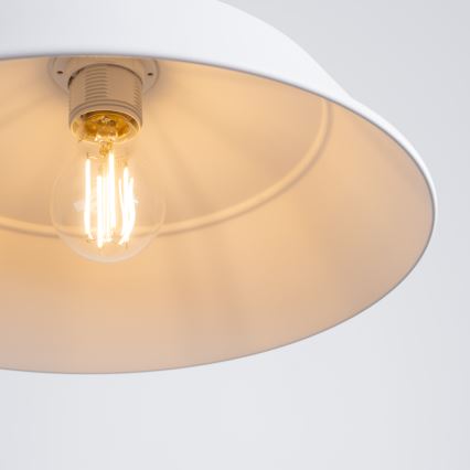 Suspension filaire FANO 1xE27/15W/230V d. 34 cm blanc