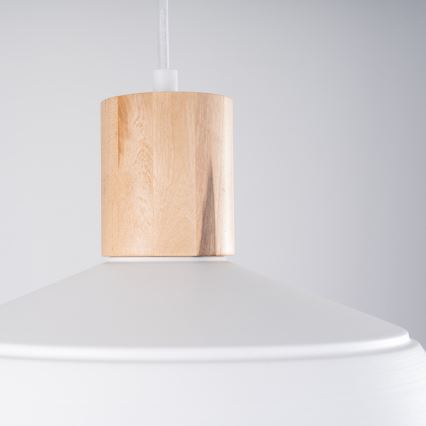 Suspension filaire FANO 1xE27/15W/230V d. 34 cm blanc