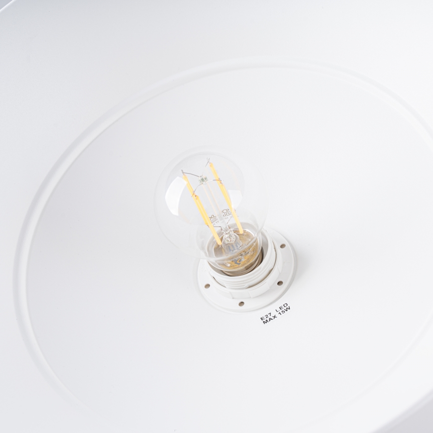 Suspension filaire FANO 1xE27/15W/230V d. 34 cm blanc