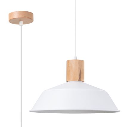 Suspension filaire FANO 1xE27/15W/230V d. 34 cm blanc