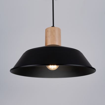 Suspension filaire FANO 1xE27/15W/230V d. 34 cm noir