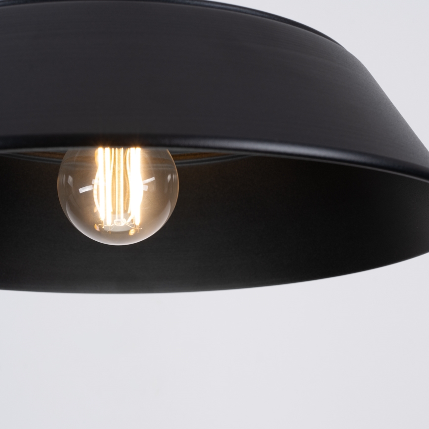 Suspension filaire FANO 1xE27/15W/230V d. 34 cm noir
