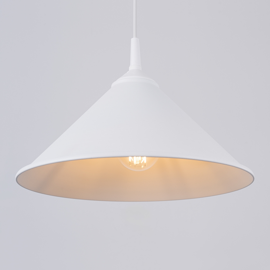 Suspension filaire ZUMA 1xE27/15W/230V d. 30 cm blanc