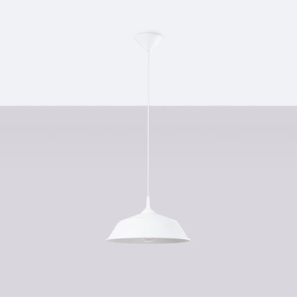 Suspension filaire FRIKA 1xE27/15W/230V d. 34 cm blanc