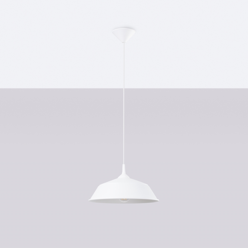Suspension filaire FRIKA 1xE27/15W/230V d. 34 cm blanc