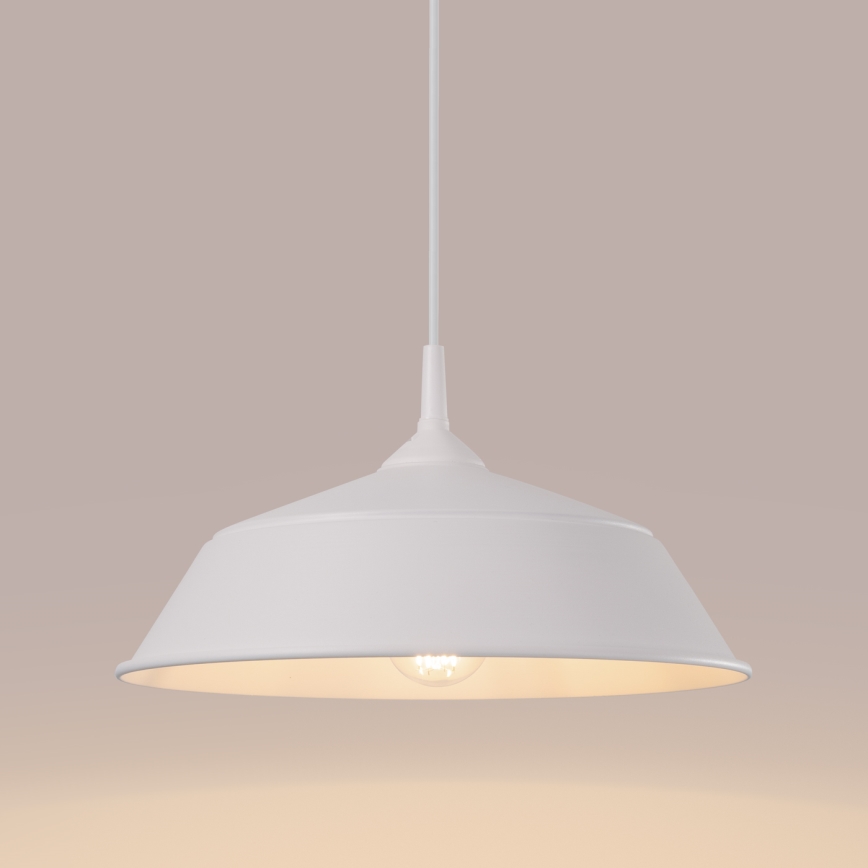 Suspension filaire FRIKA 1xE27/15W/230V d. 34 cm blanc