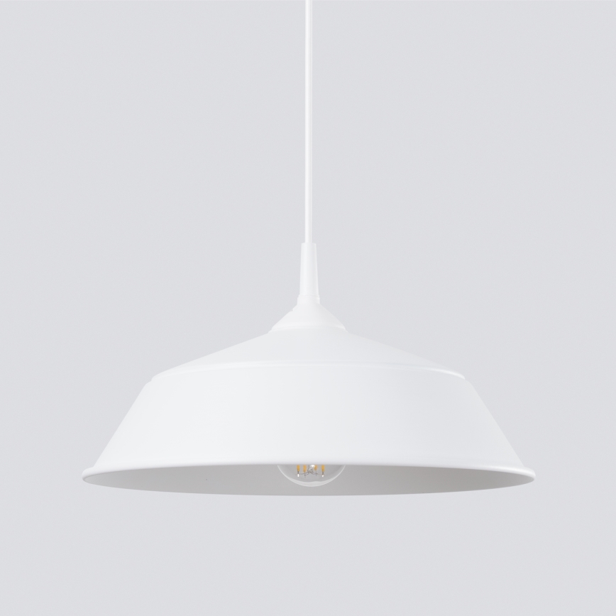 Suspension filaire FRIKA 1xE27/15W/230V d. 34 cm blanc