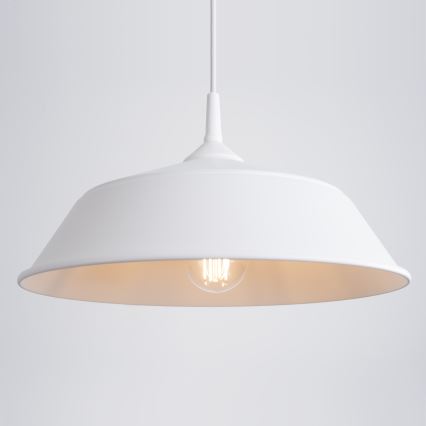 Suspension filaire FRIKA 1xE27/15W/230V d. 34 cm blanc
