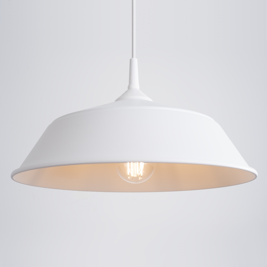 Suspension filaire FRIKA 1xE27/15W/230V d. 34 cm blanc