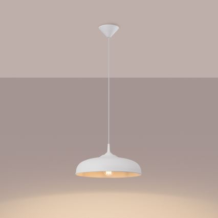Suspension filaire GINA 1xE27/15W/230V d. 38 cm blanc