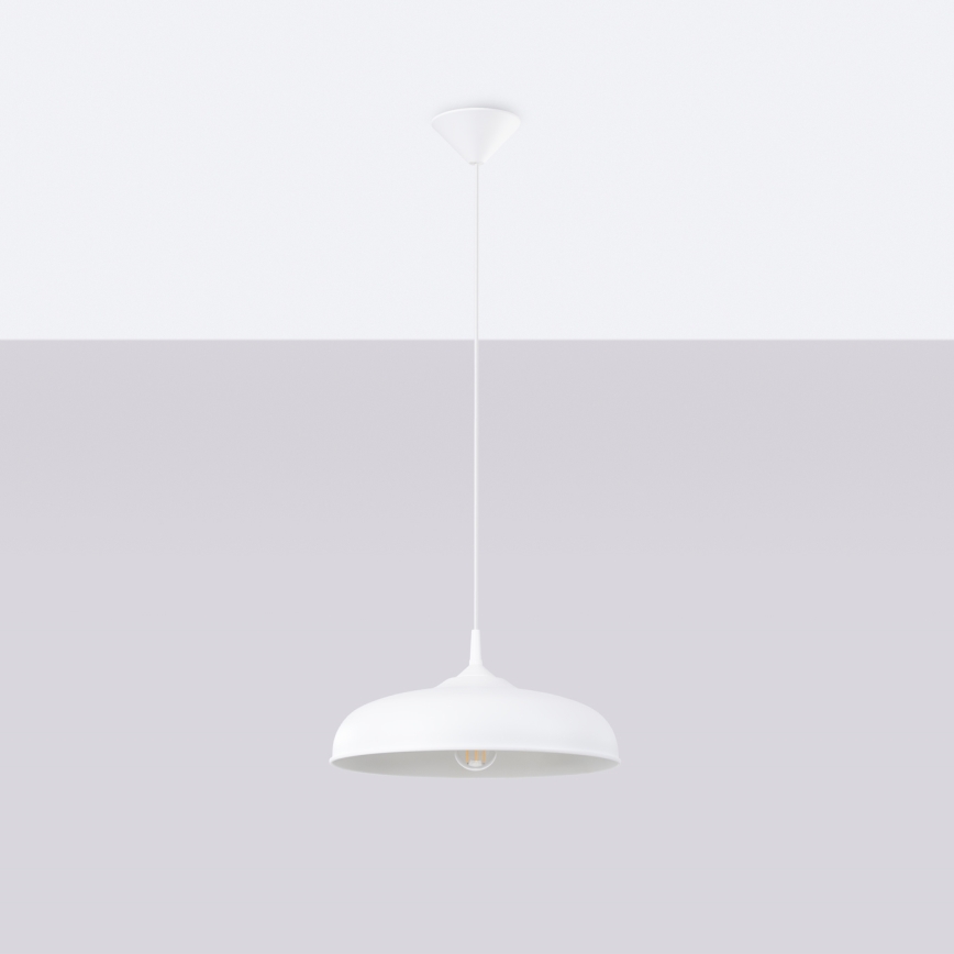 Suspension filaire GINA 1xE27/15W/230V d. 38 cm blanc