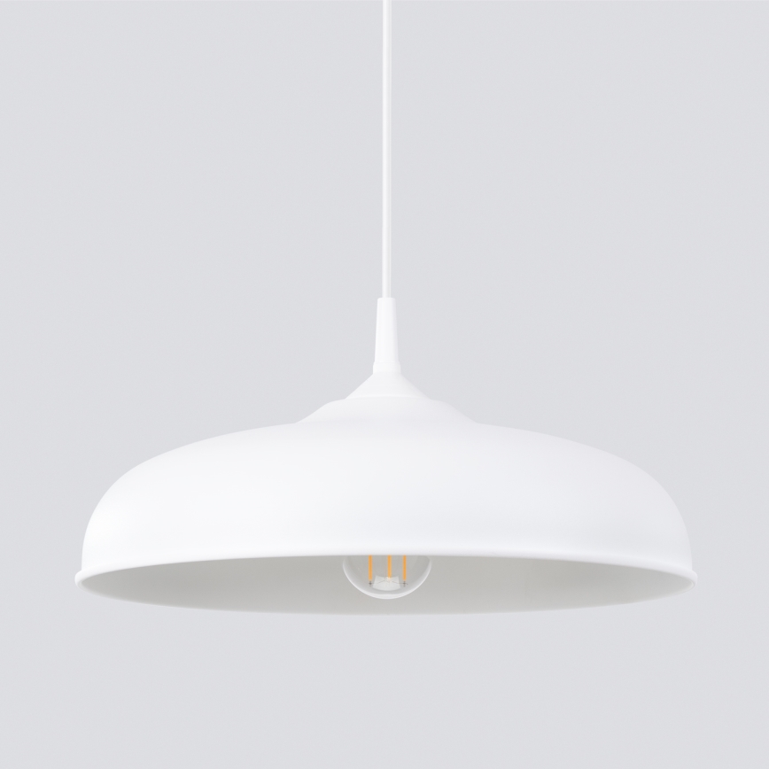 Suspension filaire GINA 1xE27/15W/230V d. 38 cm blanc