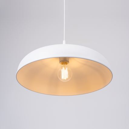 Suspension filaire GINA 1xE27/15W/230V d. 38 cm blanc