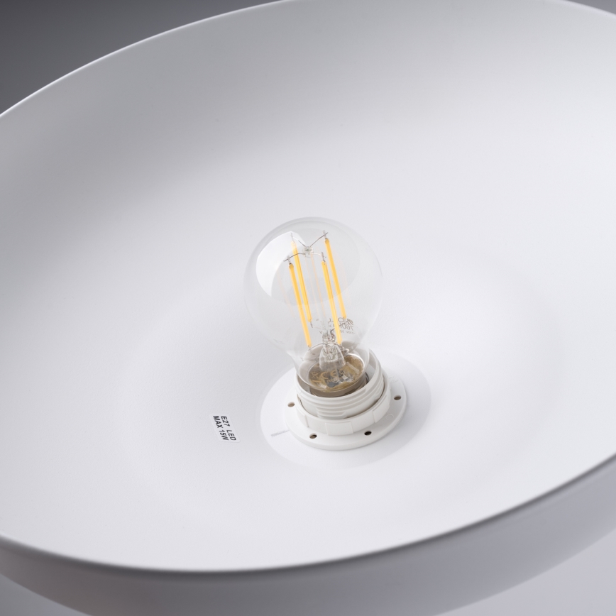 Suspension filaire GINA 1xE27/15W/230V d. 38 cm blanc