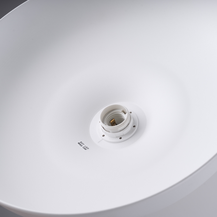 Suspension filaire GINA 1xE27/15W/230V d. 38 cm blanc