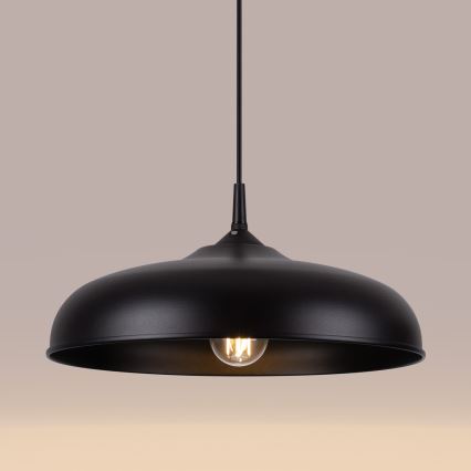 Suspension filaire GINA 1xE27/15W/230V d. 38 cm noir