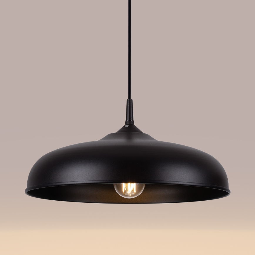 Suspension filaire GINA 1xE27/15W/230V d. 38 cm noir