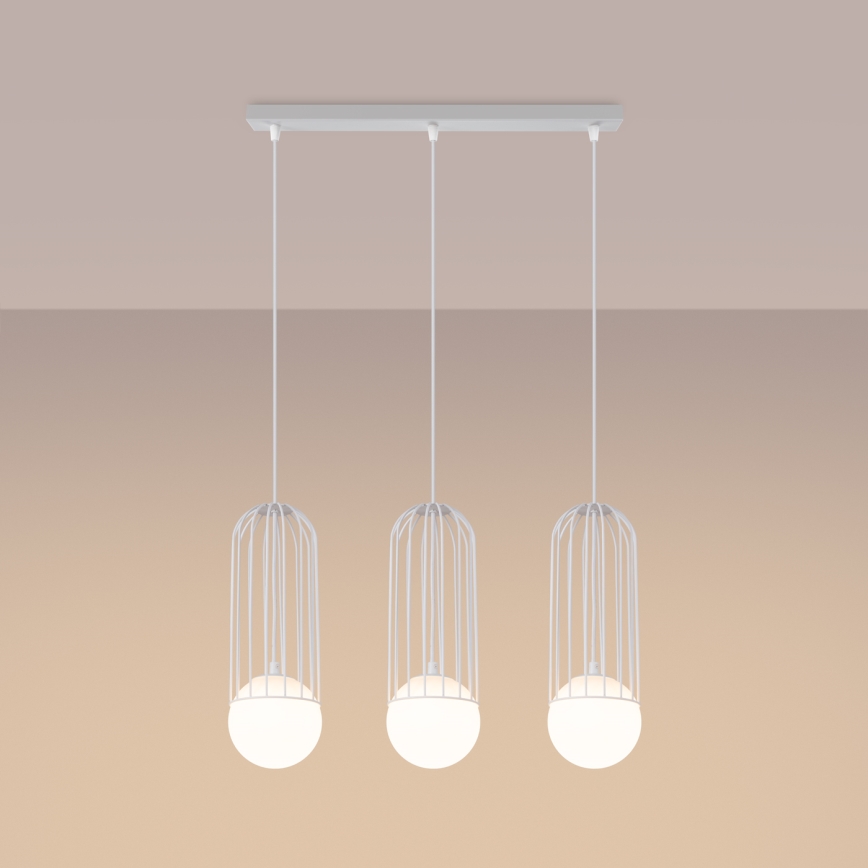 Suspension filaire BRINA 3xG9/8W/230V blanc