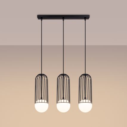 Suspension filaire BRINA 3xG9/8W/230V noir