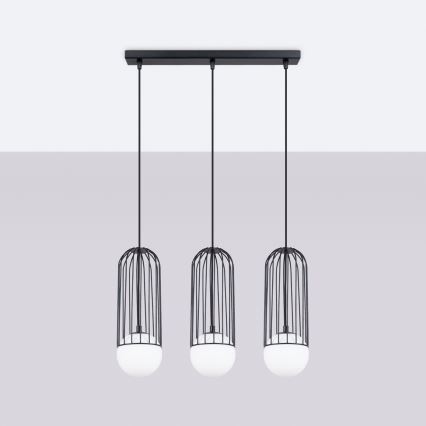 Suspension filaire BRINA 3xG9/8W/230V noir
