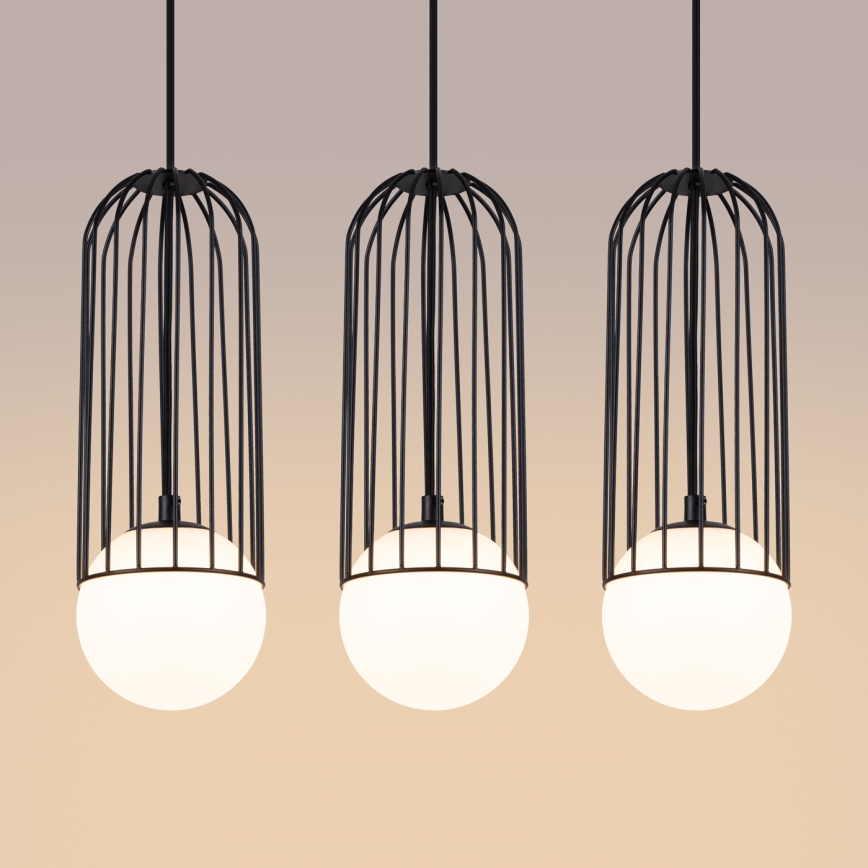 Suspension filaire BRINA 3xG9/8W/230V noir