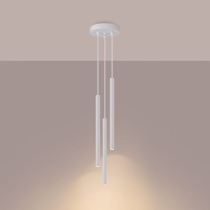 Suspension filaire ARCHE 3xG9/8W/230V blanc