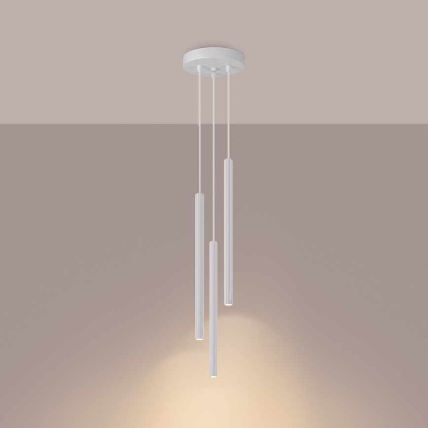 Suspension filaire ARCHE 3xG9/8W/230V blanc