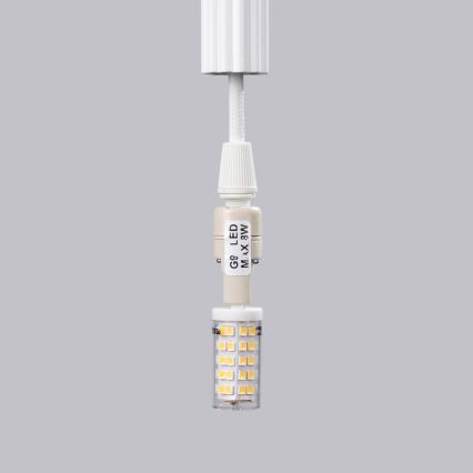 Suspension filaire ARCHE 3xG9/8W/230V blanc