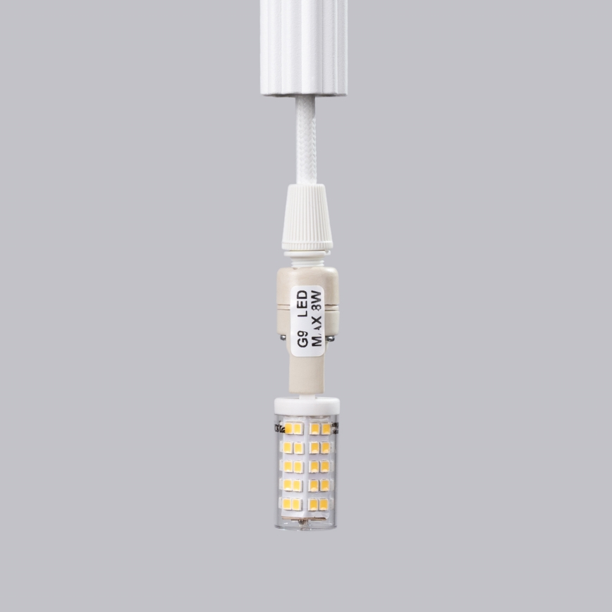 Suspension filaire ARCHE 3xG9/8W/230V blanc