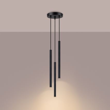 Suspension filaire ARCHE 3xG9/8W/230V noir