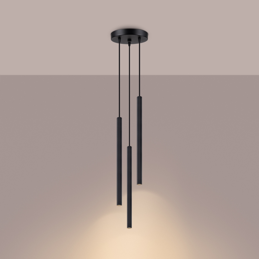 Suspension filaire ARCHE 3xG9/8W/230V noir