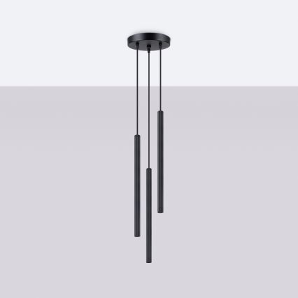 Suspension filaire ARCHE 3xG9/8W/230V noir