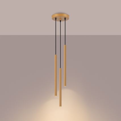 Suspension filaire ARCHE 3xG9/8W/230V doré