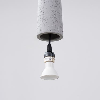 Suspension filaire ELECTRA 1xGU10/10W/230V béton/gris