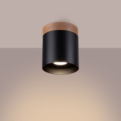Spot RIF 1xGU10/10W/230V d. 12 cm noir