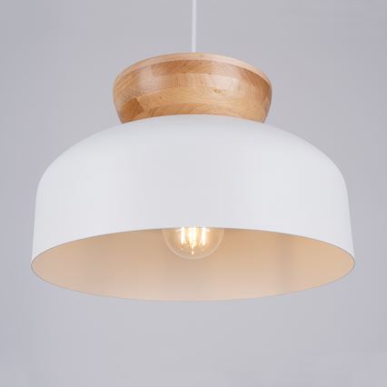 Suspension filaire MARION 1xE27/15W/230V d. 29,5 cm blanc