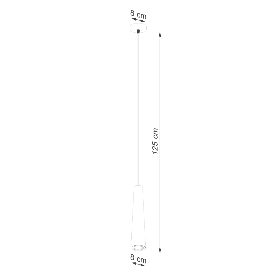 Suspension filaire ELECTRA 1xGU10/10W/230V béton/noir