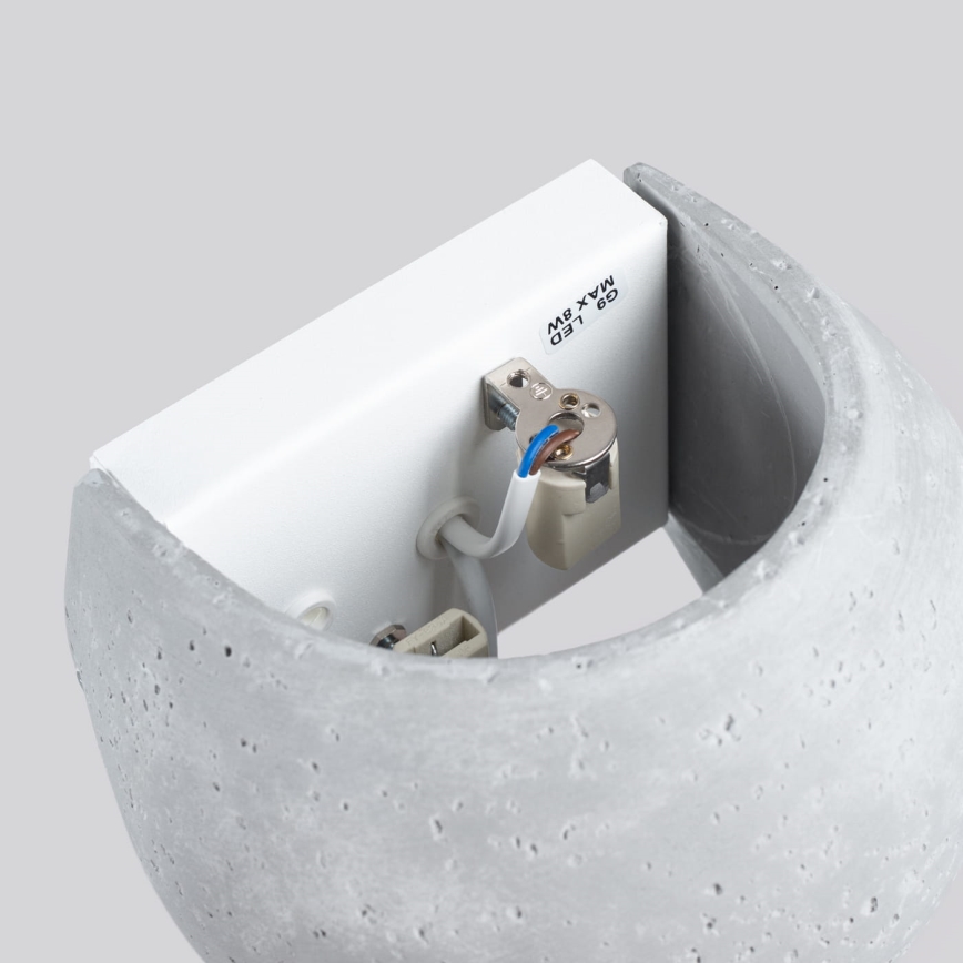 Applique murale GLOBE 2xG9/8W/230V béton/gris
