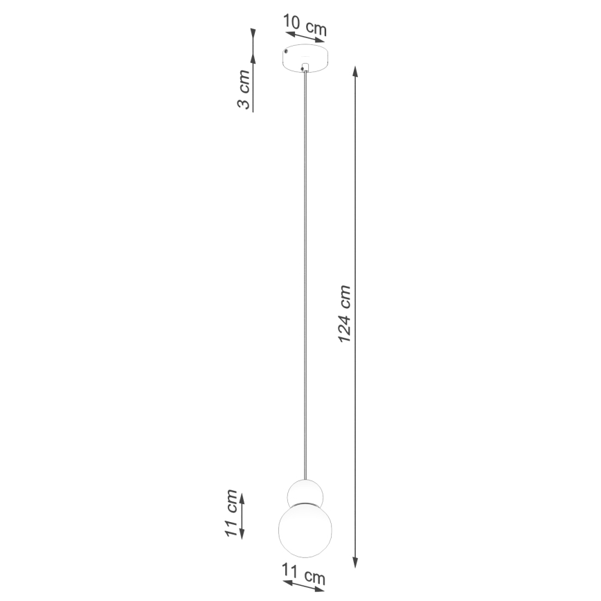 Suspension filaire PEKKA 1xG9/8W/230V blanc