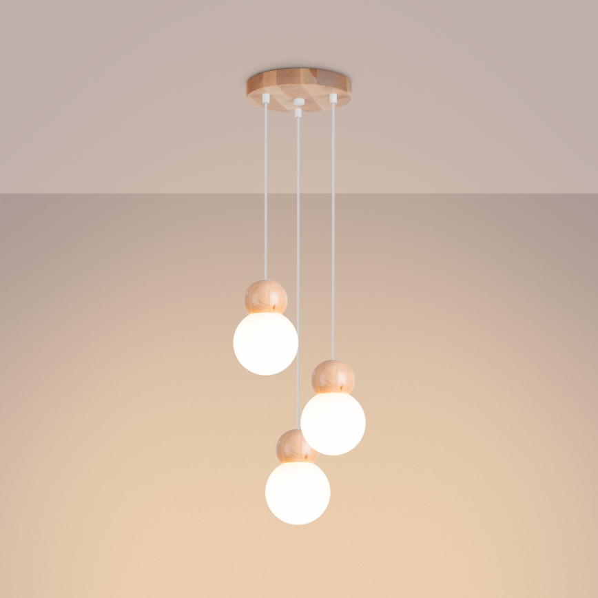 Suspension filaire PEKKA 3xG9/8W/230V blanc
