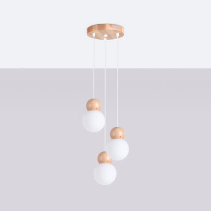 Suspension filaire PEKKA 3xG9/8W/230V blanc