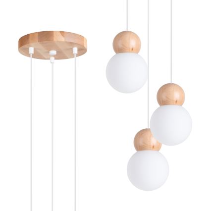 Suspension filaire PEKKA 3xG9/8W/230V blanc