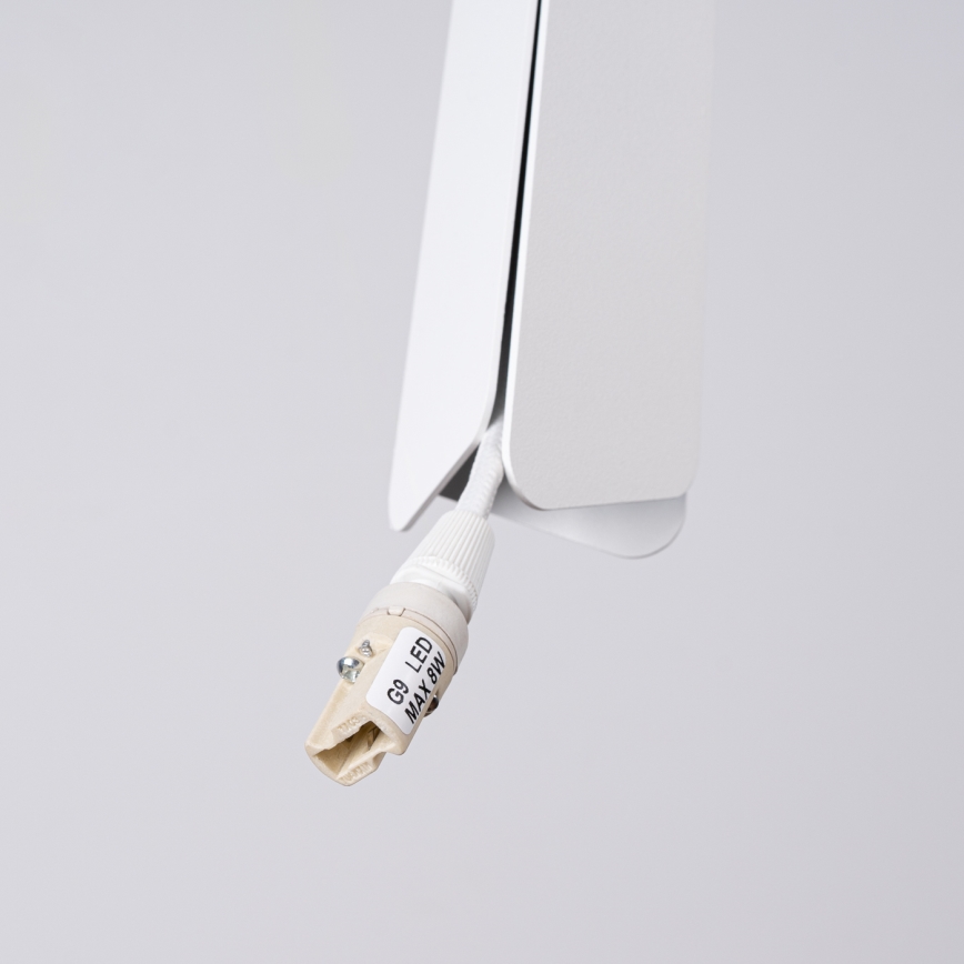 Suspension filaire PRYSM 1xG9/8W/230V blanc