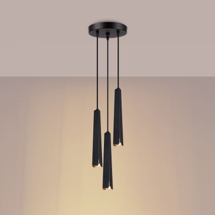 Suspension filaire PRYSM 3xG9/8W/230V noir