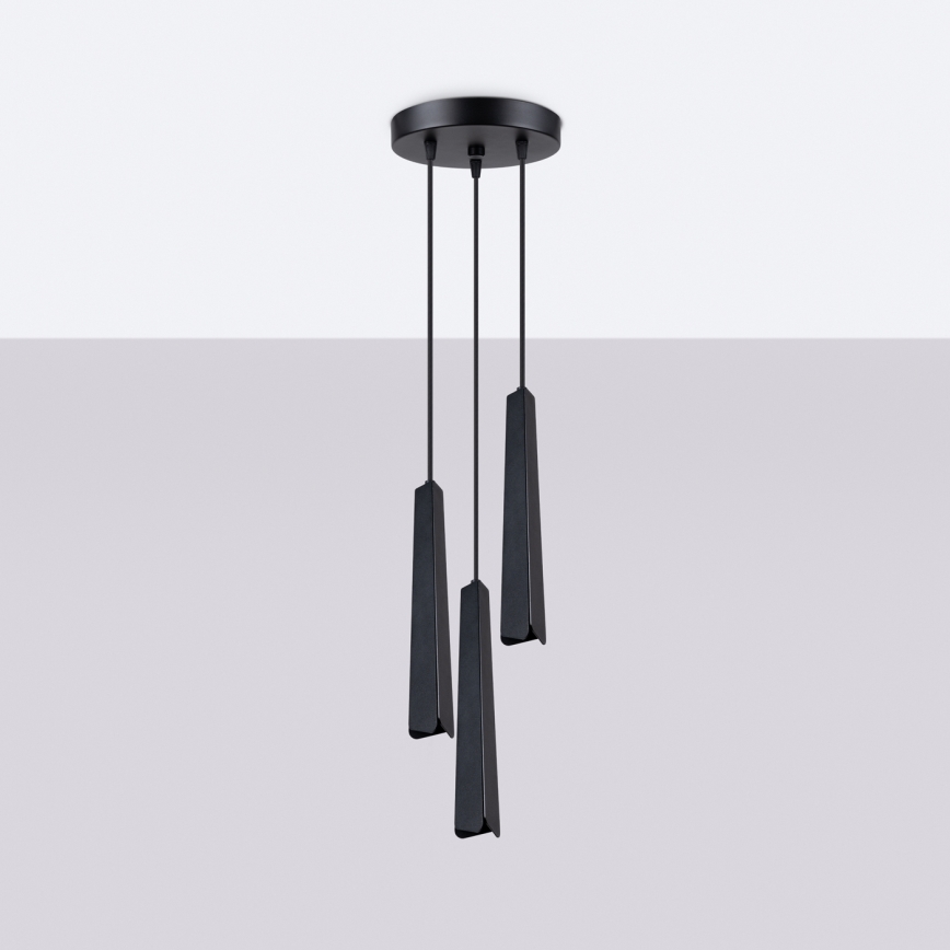 Suspension filaire PRYSM 3xG9/8W/230V noir